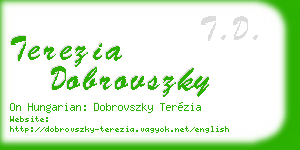 terezia dobrovszky business card