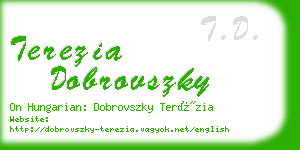 terezia dobrovszky business card